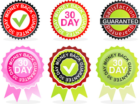 Guarantees sign set of 6 iconsのイラスト素材