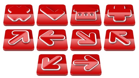 Red Arrow sign web 2.0 internet buttons.  の写真素材