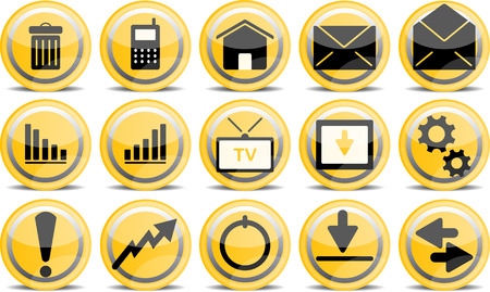   glossy icon set for web applicationsのイラスト素材