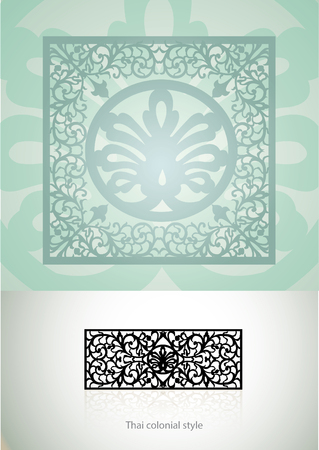 Thailand Colonial Style decorate.のイラスト素材