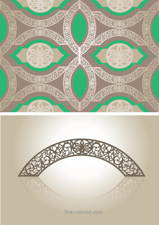 Thailand Colonial Style decorate.のイラスト素材