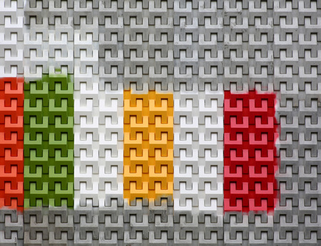 colorful of abstract seamless brick wallの写真素材