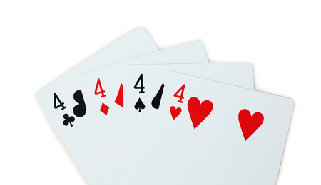 four aces poker playing cards