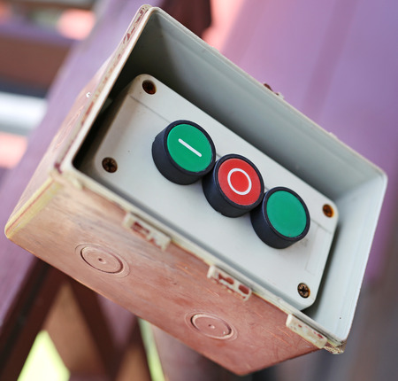 Industrial control panel buttonの写真素材