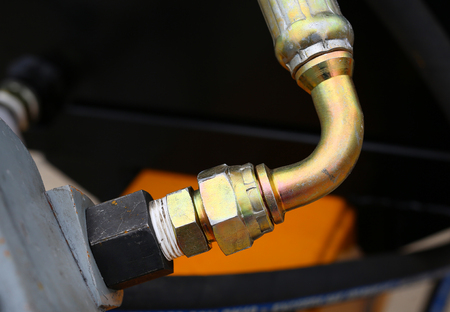 Brass water pipeの写真素材