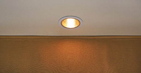 Electric lamps on the ceiling