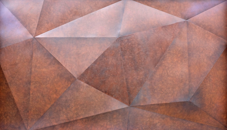 Abstract brown polygonal Geometric Triangle wall Background.