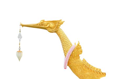 The Royal Barge Suphannahong isolated on white backgroundの写真素材