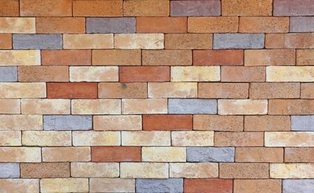 Multi-color bricks wall pattern, Stone wall decorative modern style.