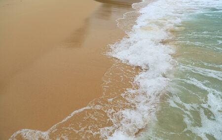 wave of the sea on the sandy beach