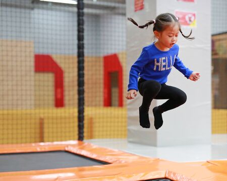 Active girl having fun at sport center on holiday.の写真素材