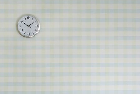 Pastel wall background with clock, Education background concept.