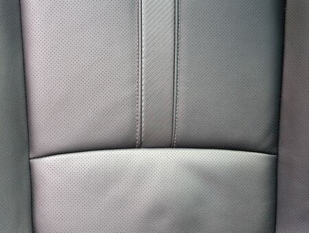 Close-up Leather car seatの写真素材