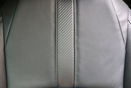 Close-up Leather car seatの写真素材