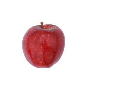Red apple isolated on white backgroundの写真素材