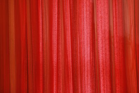 Red curtain fabric background textureの写真素材