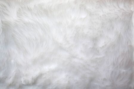 White artificial fur texture for background
