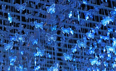 Beautiful LED lighting decoration show for New year celebrateの写真素材