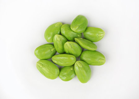 Beans on white background. Top view.の写真素材