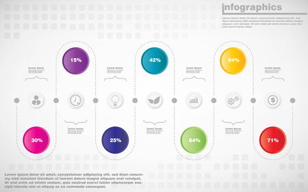 illustrations vector of infographics design and business marketing icons with 10 options or processes layout, diagram, annual report, web design.のイラスト素材