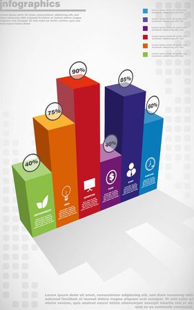 illustrations vector of infographics design and business marketing icons with 8 options or processes layout, diagram, annual report, web design.のイラスト素材