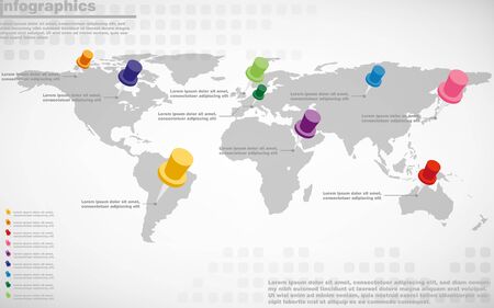 illustrations vector of infographics design and business marketing icons with 9 options or processes layout, diagram, annual report, web design.のイラスト素材
