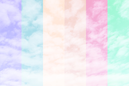 pastel color pattern sky with clouds  backgroundの写真素材