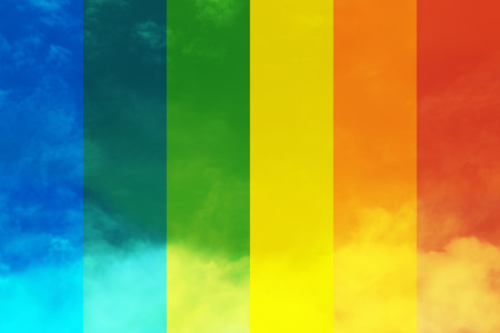 pastel color pattern sky with clouds  backgroundの写真素材