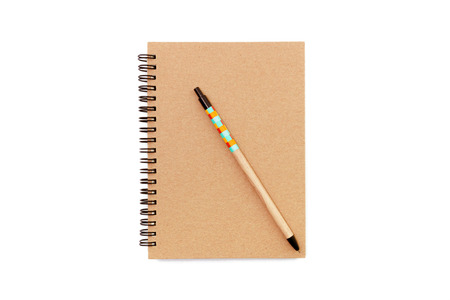 Notebook with Blank sheet of paper  Writing Idea conceptの写真素材