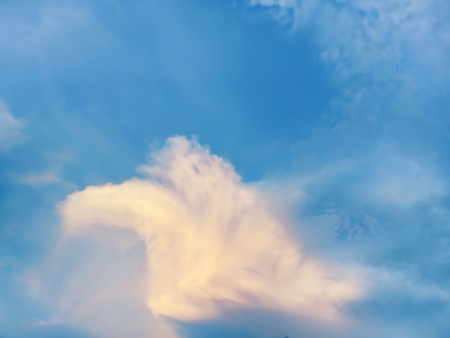 Blue sky with clouds  sunsetの写真素材