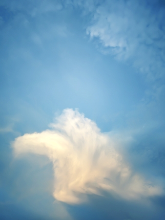 Blue sky with clouds  sunsetの写真素材