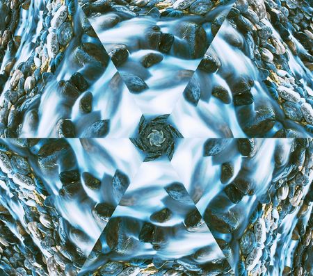 Abstract six-final star with patterns. Photo.の写真素材