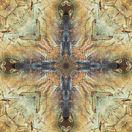 Abstract ancient figures on rock. Illustration.の写真素材