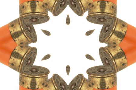 The abstract image of the hunting patron. Illustration.