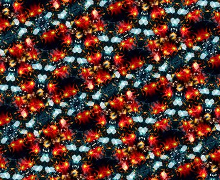 Abstract multicolor figure with patterns. Illustration.の写真素材