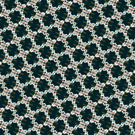 Abstract background made from soccer ball. Illustration.の写真素材