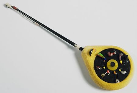 Russian winter fishing rod. Photography.の写真素材