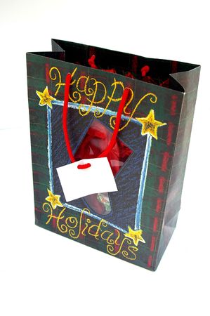 Holiday gift bagの写真素材