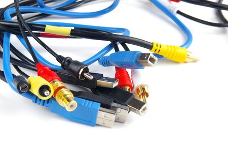 assorted cablesの写真素材