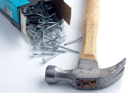 Hammer and nailsの写真素材