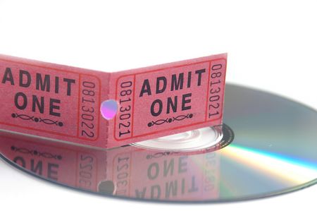 ticket and DVDの写真素材