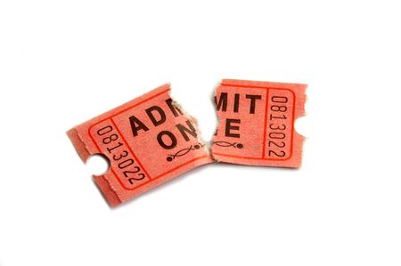 torn ticket stubの写真素材