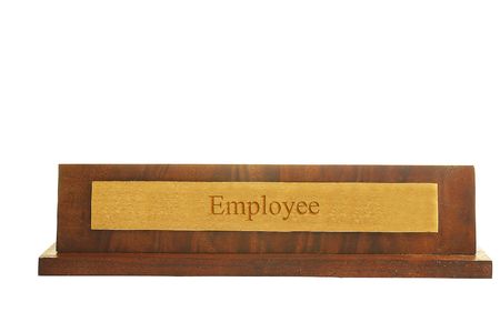 Isolated nameplate on white with の写真素材