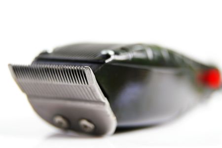 closeup of hair clippers,  on whiteの写真素材
