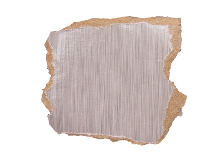 piece of ripped paper, on whiteの写真素材