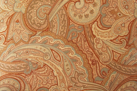 A brown paisley 70s style design patternの写真素材