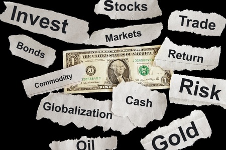 News headlines with business related itemsの写真素材