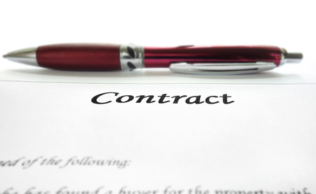 A legal contract closeup and penの写真素材