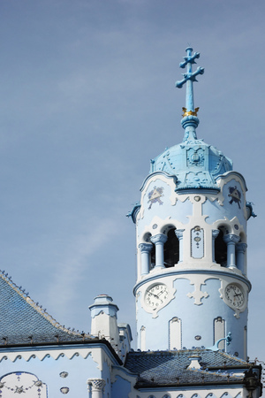 The famous Blue Church (The Church of St Elizabeth ) in Bratislava Slovakiaの写真素材