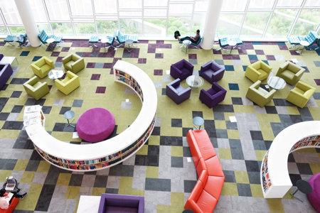 RALEIGH,NC/USA - 5-23-2019: The James B Hunt library on Centennial Campus of NC State University in...